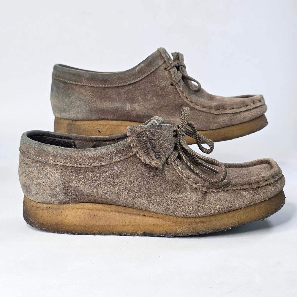 Clarks Originals Wallabee Women's Size 6 M Taupe Suede Crepe Sole Shoes 78985
